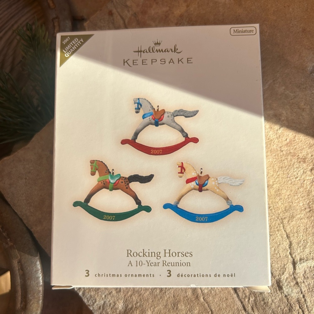 Hallmark Keepsake 2007 Rocking Horses Mini Set of 3 New in Box